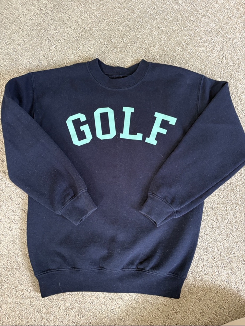 GOLF Crewneck Sweatshirt - Navy with Mint Lettering